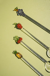 Frutas Glass Spoons – Set of 4