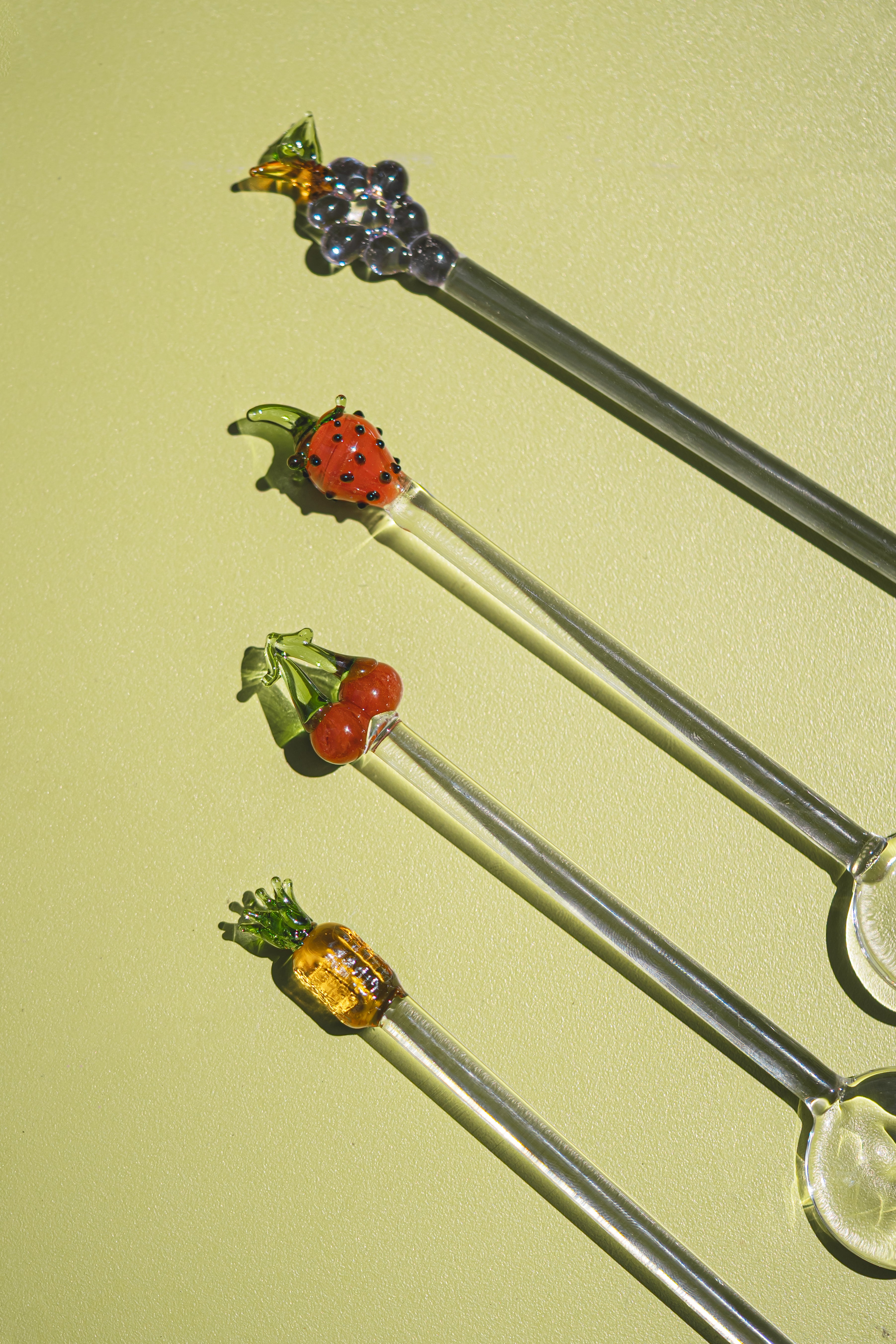 Frutas Glass Spoons – Set of 4