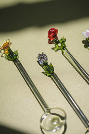Flores Glass Spoons – Set of 4