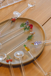 Flores Glass Spoons – Set of 4