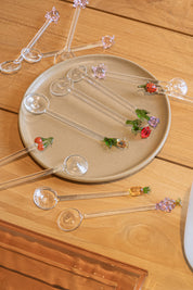 Flores Glass Spoons – Set of 4