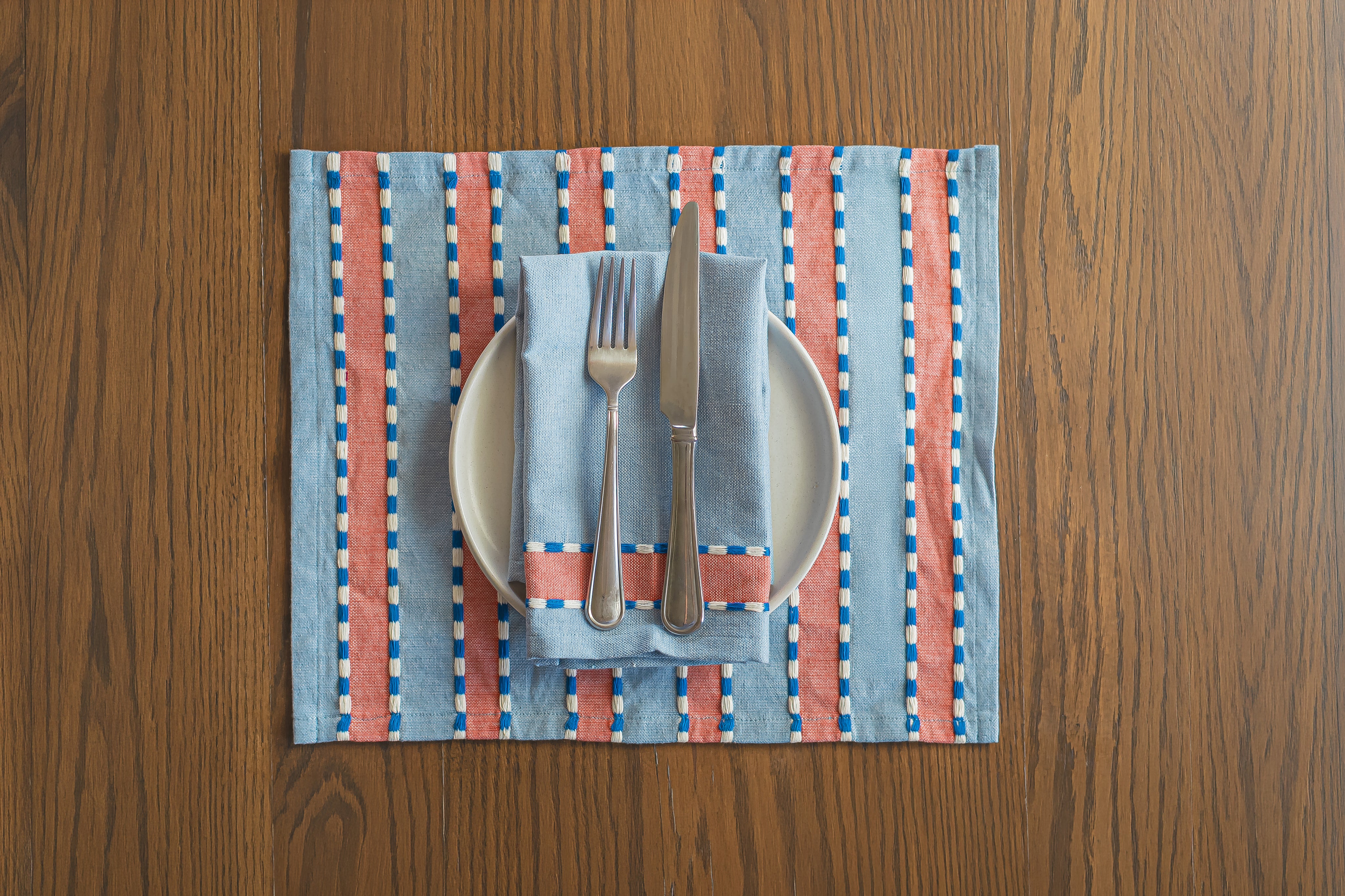 2-PACK SERVILLETAS REVUELO | AZUL Y CRUDO