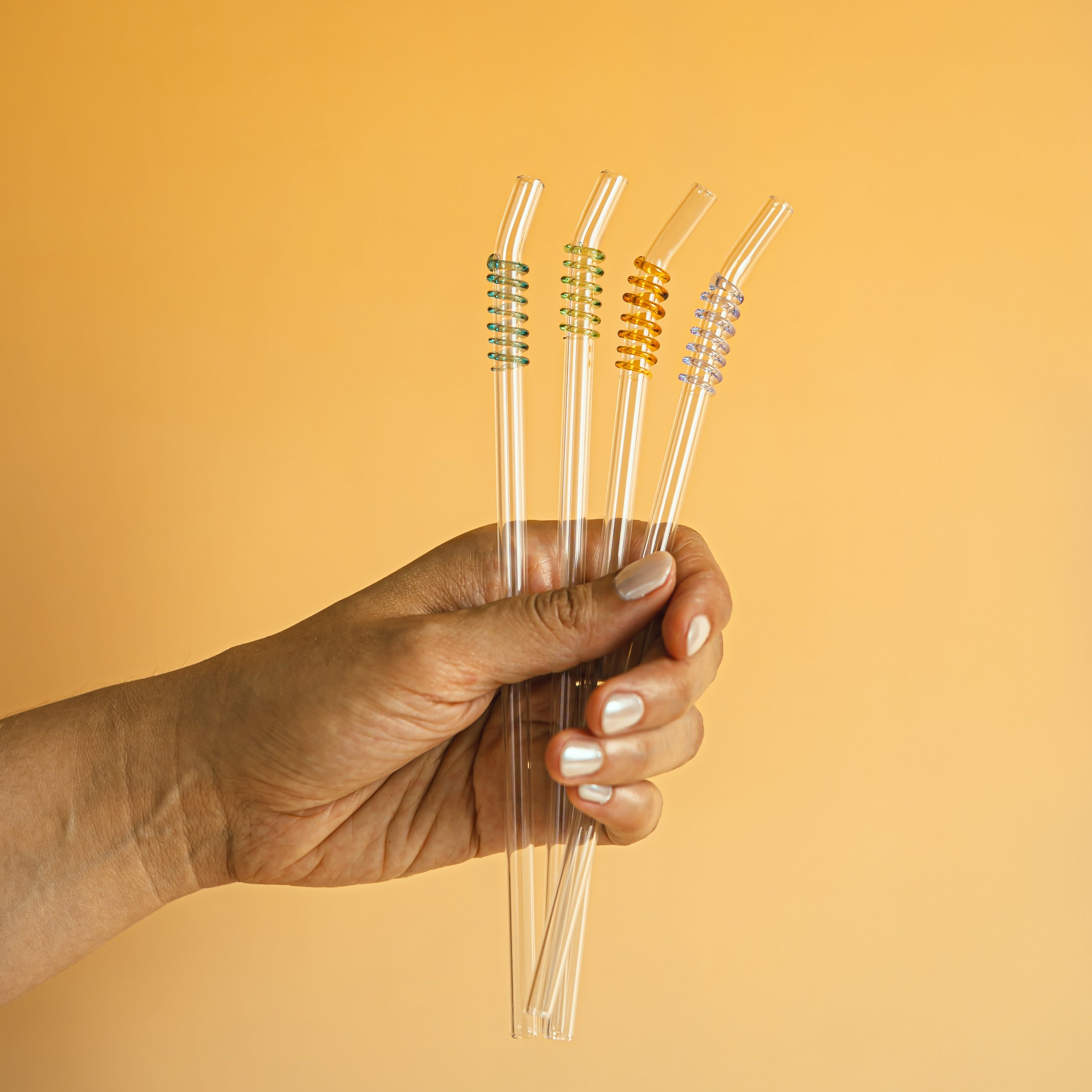 4 Pack Popotes Vidrio Estirado
