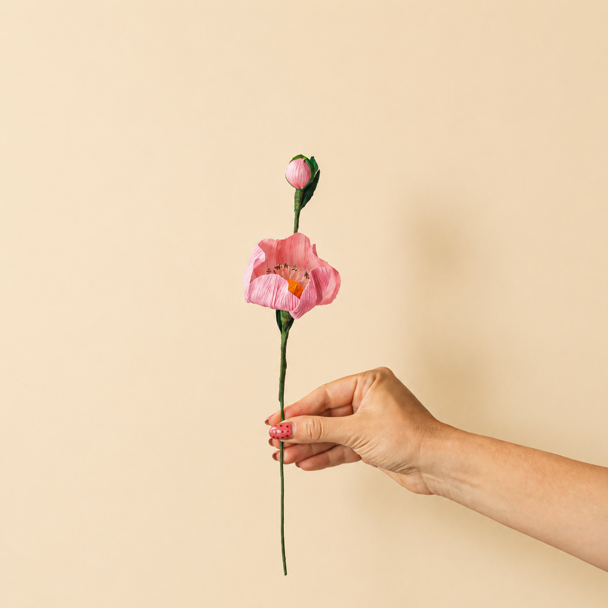 Mini Poppy - Corn Husk Flower