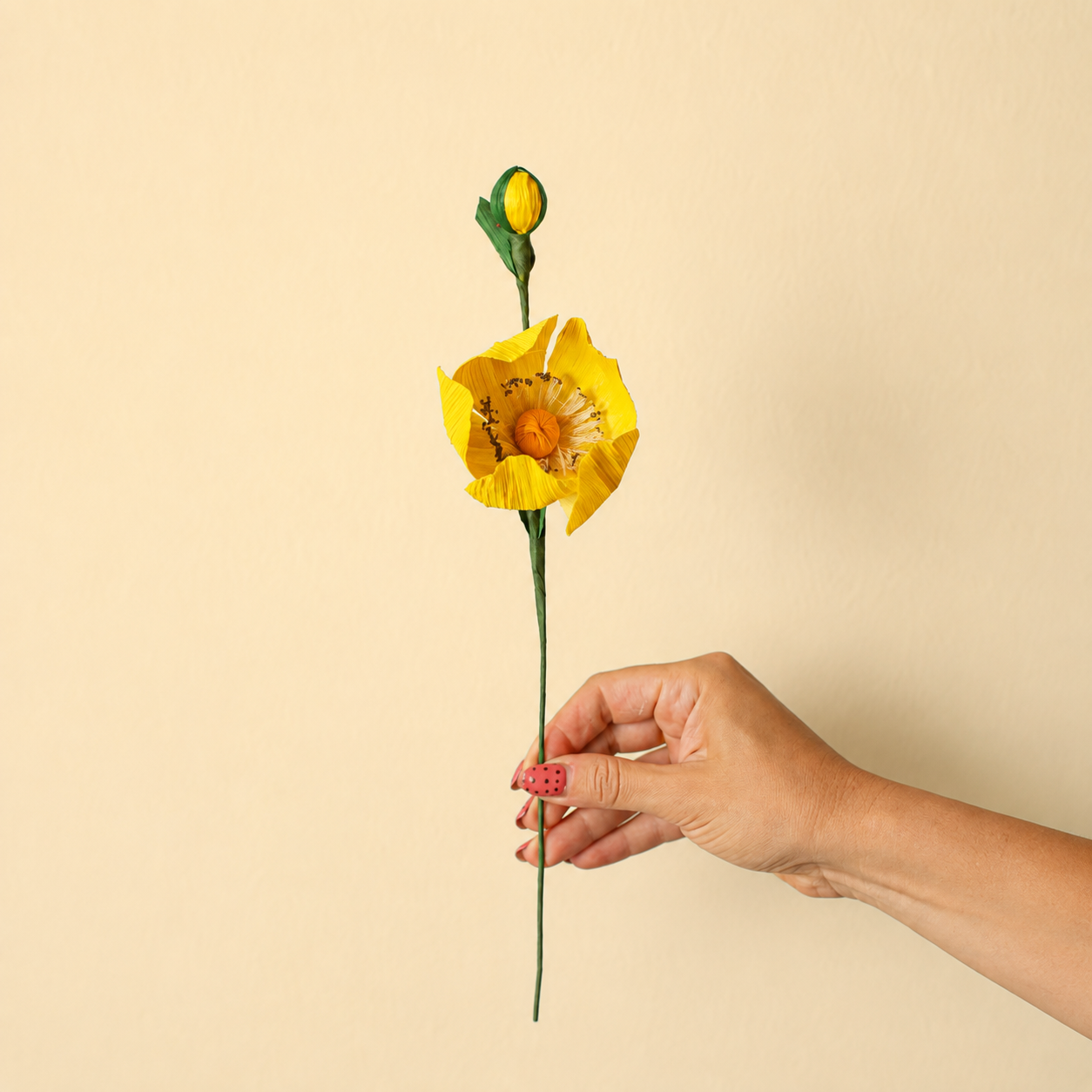 Mini Poppy - Corn Husk Flower